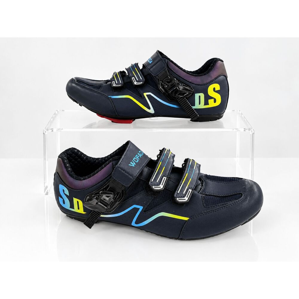 Wofada Men’s Cycling Shoes Size 46 Peloton LOOK Delta Cleats Spin Road Bike